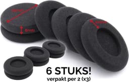 6 Zachte Foam Oordop Hoofdtelefoon Spons Oorkussens 50mm — thumbnail 1