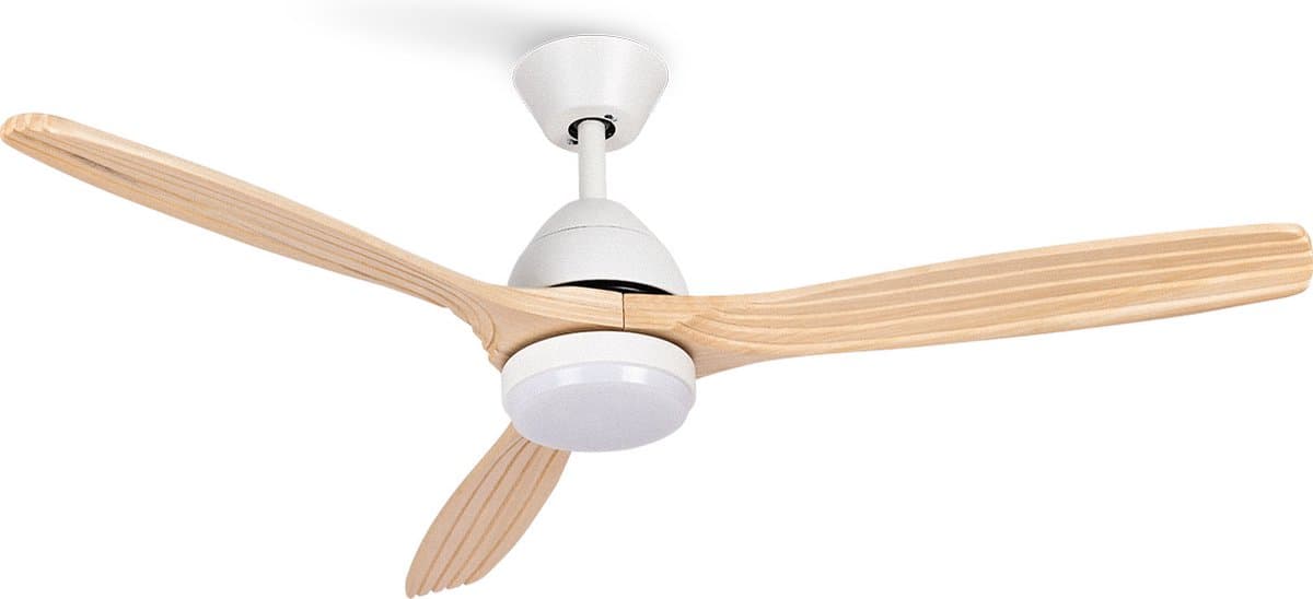 CREATE - Plafondventilator 40W silent Ø132 cm - Met Licht 3 kleurtemperaturen - Programmeerbare 1-4H - 6 Snelheden - Zomer/Winter functie - WIND CUP — afbeelding 1