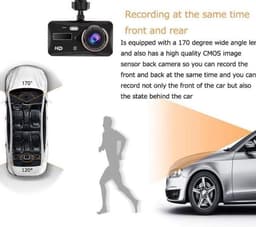 TechU™ Dashcam 4K M11 Pro Dual Camera – 4 inch Touchscreen – Dashboardcamera – Full HD 1080p – Loop Recording – Nachtvisie – Bewegingssensor – G-sensor – Autocamera Voor én Achter - voor auto — thumbnail 5