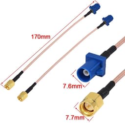 GPS verloopkabel adapter | Fakra (m) naar sma (m) — thumbnail 3
