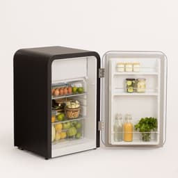 CREATE - Koelkast in retrostijl - Zwart - Handvat Marmer - FRIDGE RETRO 107L — thumbnail 9
