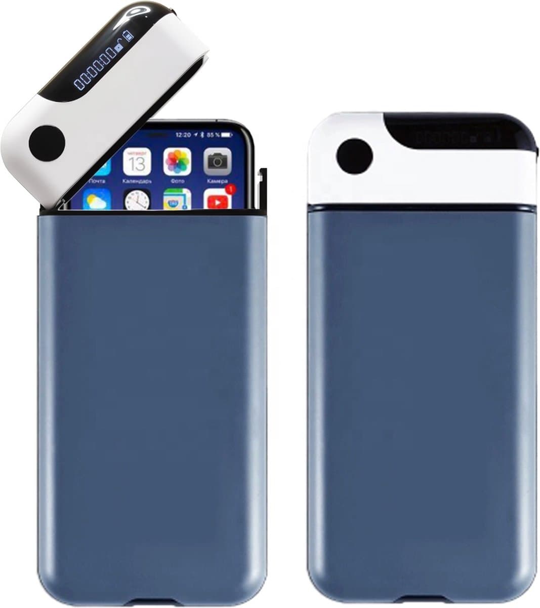 Viatel mobiele telefoon timer box | controle over smartphone afleiding bij thuiskantoor huiswerk in slaap vallen | concentratie door Digital Detox | iPhone, Samsung, Huawei compatibel — afbeelding 1