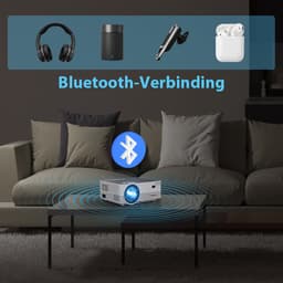 UpLiving® LCD Mini Beamer met Behuizing | Behuizing Zwart en 236cm Breed | 100 inch 16:9 | projectiescherm en beugel | Met WiFi | Met Bluetooth | Native Full HD | 10.000:1 Contrastratio | 8.000 Lumen | Projector - Afstandsbediening - Draagtas — thumbnail 5