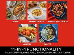 Instant Pot Duo Crisp 11-in-1 Multicooker met Airfryer 5,7L- Snel onder druk koken,Slow cooking, Sauteren, Stomen, Sous vide, Warmhouden, Snel frituren, Braden, Bakken, Roosteren, Drogen — thumbnail 6