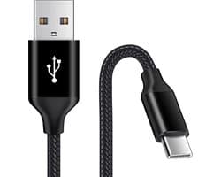 Phreeze USB-C Data- en Laadkabel 3M - 2.4A Snellader Kabel - Fast en Quick Charge Oplaadkabel - Type C Naar USB-A - Geschikt voor Telefoon en Laptop