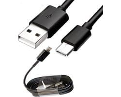 USB-C Data- en Laadkabel - Kabel - Oplaadkabel - Type C Naar USB-A - Oplaadsnoer Telefoon - Laptop - 1 Meter - Zwart