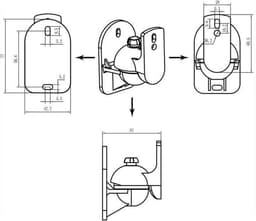Allteq - Luidsprekerbeugel - 2 stuks - Verstelbaar — thumbnail 4