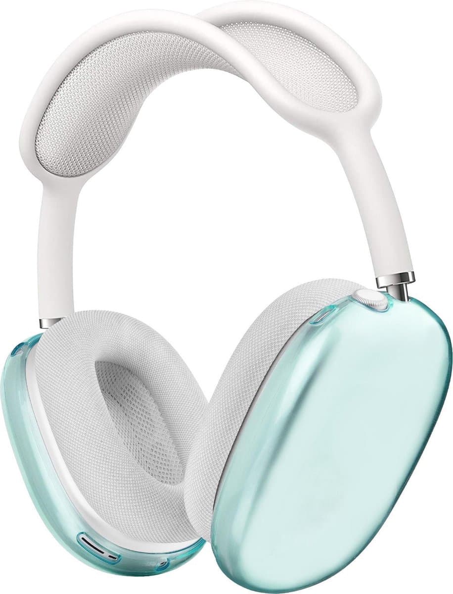 KELERINO. Siliconen Transparant Cover Case geschikt voor Airpods Max - Groen — afbeelding 1