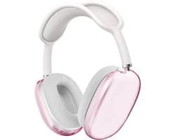 KELERINO. Siliconen Transparant Cover Case geschikt voor Airpods Max - Roze