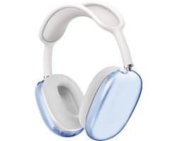 KELERINO. Siliconen Transparant Cover Case geschikt voor Airpods Max - Blauw