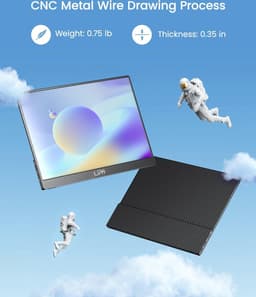 Lipa HDR-50 portable monitor 2K 13.3" - Draagbaar scherm - Draagbare monitor - Beeldscherm - Computerscherm - HDMI - 2x USB C - Met hoes en kickstand - Ook voor game consoles - 2560 x 1440 pixels 2K - Dual Speakers en Freesync - Energiezuinig — thumbnail 5