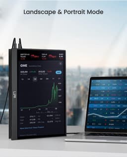 Lipa HDR-50 portable monitor 2K 13.3" - Draagbaar scherm - Draagbare monitor - Beeldscherm - Computerscherm - HDMI - 2x USB C - Met hoes en kickstand - Ook voor game consoles - 2560 x 1440 pixels 2K - Dual Speakers en Freesync - Energiezuinig — thumbnail 4