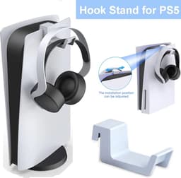 Hoofdtelefoon-Houder Ondersteuning Voor PS5 - DESIGN SAVE YOUR SPACE Krasbestendige Standaard - Accessoires Voor PS5 — thumbnail 1