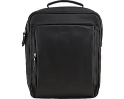 Landley Leren 13 inch Laptop Rugtas - Unisex Rugzak - 13.3 - Dames en Heren - Leer - Zwart