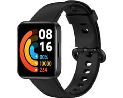 Siliconen Smartwatch bandje - Geschikt voor Redmi Watch 2 - Lite siliconen bandje - zwart - Strap-it Horlogeband / Polsband / Armband