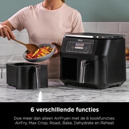 Ninja Dubbele Airfryer XXL - 7.6 Liter - 2020 Model - Dual Zone Technologie - AF300EU — thumbnail 7