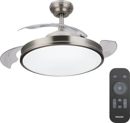 Philips Atlas LED-plafondlamp - met ventilator - nikkel — thumbnail 1