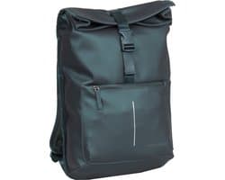 New Rebels William Baltimore Metallic Groen 13L Rolltop Rugzak Waterafstotend Laptop 14