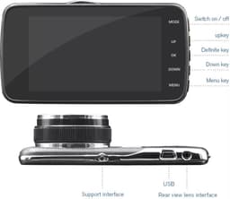 TechU™ Dashcam Voor en Achter Camera – M07 Pro – Dashboardcamera – 4” Scherm – Full HD 1080P – 170° Wijdhoeklens – Parkeermonitor – Looprecording – Bewegingssensor – G-sensor – Nachtvisie – Incl. Achteruitrijcamera - voor auto — thumbnail 3