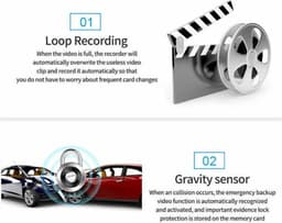 TechU™ Dashcam Voor en Achter Camera – M31 Zwart – Dashboardcamera – 4.3” Scherm & 12.2” Spiegel – G-sensor – Bewegingssensor – Loop recording – Nachtvisie – 130° Wijdhoeklens – Incl. Achteruitrijcamera - voor auto — thumbnail 2