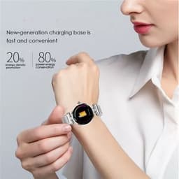 Darenci Smartwatch Sparkle Pro - Smartwatch dames - Smartwatch heren - Activity Tracker - Touchscreen - Stalen band - Dames - Heren - Horloge - Stappenteller - Bloeddrukmeter - Verbrande calorieën - Zuurstofmeter - Spatwaterdicht - Blauw — thumbnail 5