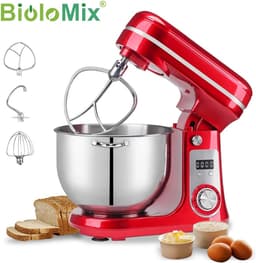 Keukenmixer - Keukenmachine - Keukenmixer met Mengkom - Keukenmixers - Deegmachine - Kneedmachine - Rood — thumbnail 1