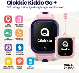 Qlokkie Kiddo GO PLUS - GPS Horloge kind - GPS Tracker kind - Videobellen - Veiligheidsgebied instellen - SOS Alarmfuncties - Smartwatch kinderen - Inclusief simkaart en mobiele app - Roze — thumbnail 2