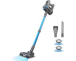 SteeFly® 6 in 1 Steelstofzuiger - Op accu 40 min - Lichtgewicht - Zonder zak - 175W - Lichtblauw - Meerdere oppervlaktes