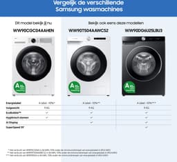 Samsung WW90CGC04AAHEN - Ecobubble - 5000 serie - Wasmachine - 10% zuiniger dan energielabel A — thumbnail 4