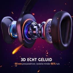StayPowered RGB Gaming Headset - Ultiem Geluid voor Top Gamers - Ergonomisch Ontwerp - Ruisonderdrukkende Microfoon - Brede Compatibiliteit - Gemakkelijke Bediening - RGB Verlichting - Zwart - Levering Sneller dan Aangegeven! — thumbnail 3