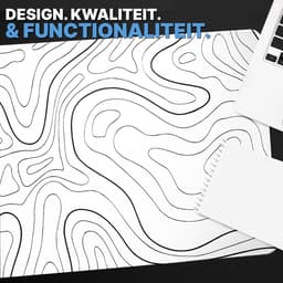 What's Goods - XXL Grote Muismat - 90x40 cm - Topografisch - 4 mm - Wit — thumbnail 4