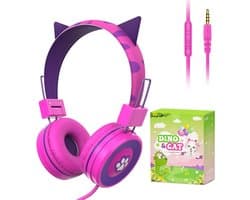 StayPowered Kinderhoofdtelefoon - Perfect voor Jonge Avonturiers - Schattig Design - Stereo Geluid - Ingebouwde Microfoon - Instelbaar en Opvouwbaar - Universele Compatibiliteit - Zacht Gevoerd - Paars - Levering Sneller dan Aangegeven!