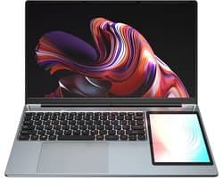 Elementkey TrueVision Lite - 15.6 Inch Laptop Met 7 Inch Tablet Scherm - 12th Gen N100 Processor – Windows 11 Pro – 16GB RAM – 1TB SSD - Zilver