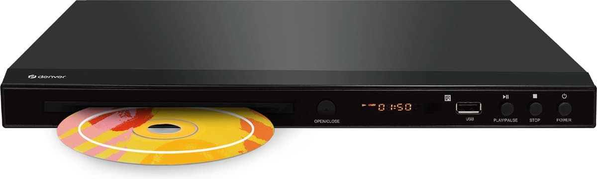 Denver DVD Speler met HDMI - Ondersteund FULL HD - CD Speler - Dolby Digital Decoder - USB / Scart - DVH1245- Zwart — afbeelding 1