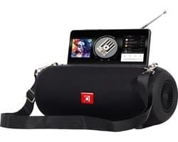 Gembird Draagbare Draadloze Speaker - FM Radio - Tot 7 uur - Bluetooth, AUX, SD kaart en USB - Zwart