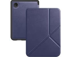 Hoes Geschikt voor Kobo Clara Colour Hoesje Bookcase Cover Hoes Trifold - Hoesje Geschikt voor Kobo Clara Colour Hoes Cover Case - Donkerblauw