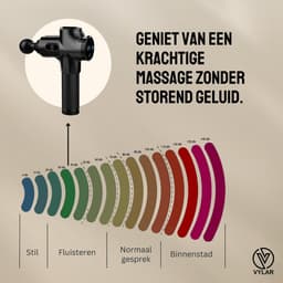 Vylar Massage Gun Professioneel - Inclusief Koffer en 6 Opzetstukken - Sport en Relax Massage apparaat - Krachtig en Draadloos - Professioneel Massage pistool - Fitness — thumbnail 2