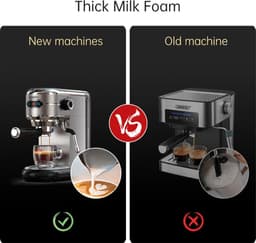 Espressomachine - Espresso - Semi Automatische Machine - Cafetera 19 Bar - Superslanke Ese Pod & Poeder En Poeder Machine - Warmwater - Melk Opschuimen - Rvs — thumbnail 5