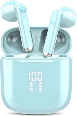 Draadloze Oortjes met LED Display - Bluetooth 5.3 - Blauw - Volledig Draadloos - Oordoppen met Microfoon - Oordopjes Bluetooth - Earbuds — thumbnail 1