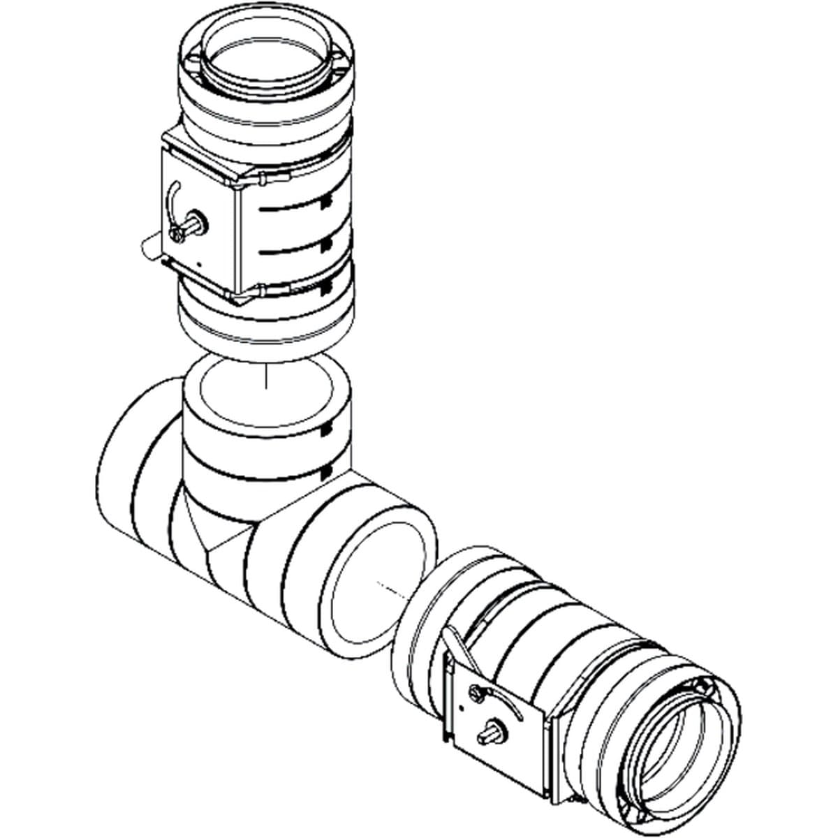 Geïsoleerd T-stuk EPS diameter 160mm — afbeelding 1