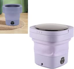 Opvouwbare wasmachine - hoge snelheid - 65 liter - grote capaciteit - zacht centrifugeren - paars - Mini wasmachine — thumbnail 4