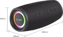 Zealot S56 Bluetooth Speaker - RGB - Uitstekende Bass - Waterdicht - 3D Surround sound - Speaker - Muziek - Luidspreker - Draadloos - Outdoor - Zwart - 40W — thumbnail 2