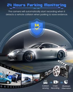 Dual Dashcam - Dashcam Voor en Achter - Auto Camera Dashcam - Dashcam Auto - Dual Dashcam voor Auto — thumbnail 5