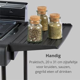 Relaxwonen - Elektrische Barbeque Grill en Vetopvangbak - Staande- en Tafel BBQ - 1800 tot 2200 Watt — thumbnail 5