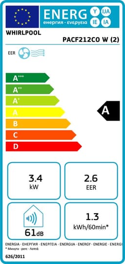 Whirlpool PACF212CO W 61 dB Wit — thumbnail 2