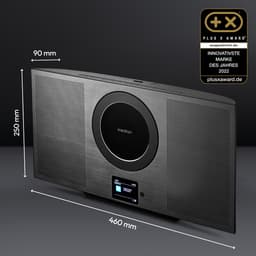 MEDION P66348 Stereo systeem met CD speler (Internet radio, DAB+, Spotify Connect, mini compact system vertical, PLL FM radio, MP3, USB, Bluetooth, WLAN) — thumbnail 2