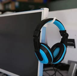 Koptelefoon Houder | Headset Houder | Standaard | Monitor Houder | Zelfklevend | WIT — thumbnail 3