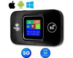 Mifi Router - Draadloos WiFi - 4G/5G - 10 apparaten - 2500mAh - WiFi Dongle - Wifi Buddy - USB - Wifi in de Auto - 250Mbps