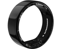 ULTRAHUMAN Ring AIR – Smart Ring | Geen maandabonnement | Bepaal eerst de juiste maat met de Sizing Kit | Slaaptracker - Hartslagmeter - Fitnesstracker – Aster Black – Size 7