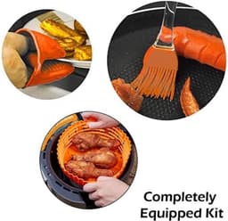NatuurNook® Airfryer siliconen bakje - Airfryer accessoires - Vaatwasser veilig - BPA-vrij - Oranje — thumbnail 2